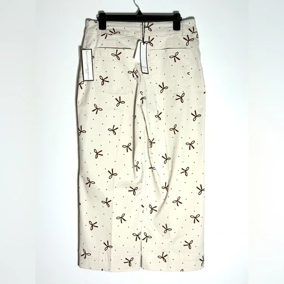 Bagatelle Cream Bow Tie Crop Pants - Picture 2 of 2
